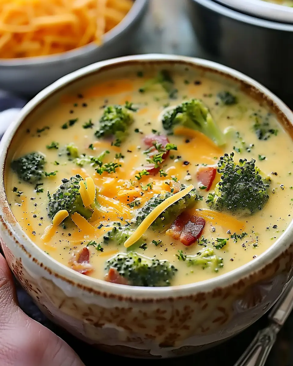 Panera Copycat Broccoli Cheddar Soup: Easy Instant Pot Recipe with Turkey Bacon