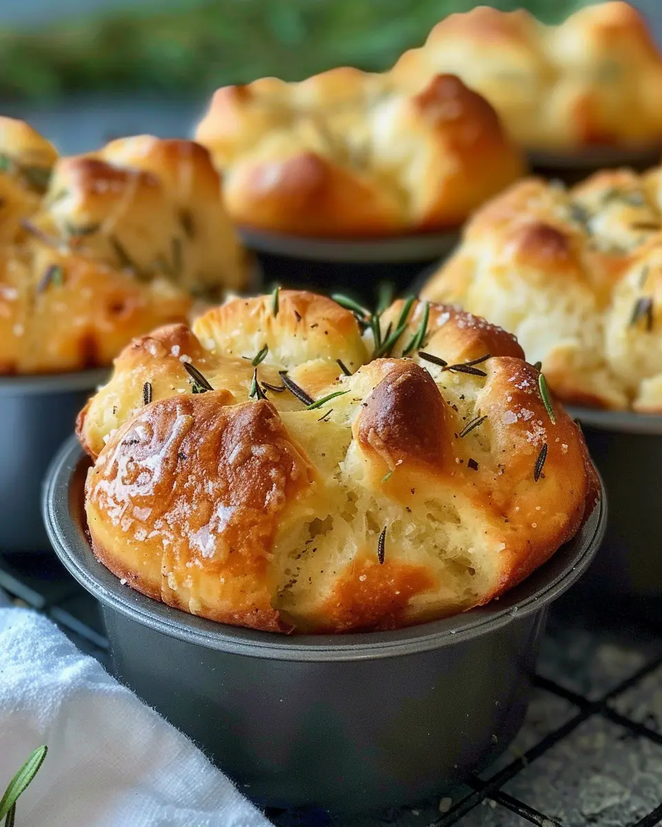 Rosemary Garlic Focaccia Muffins: The Best Homemade Treats