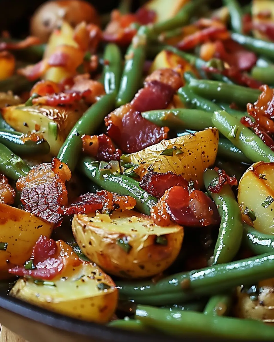 Country Ranch Green Beans ‘and Potatoes with Bacon