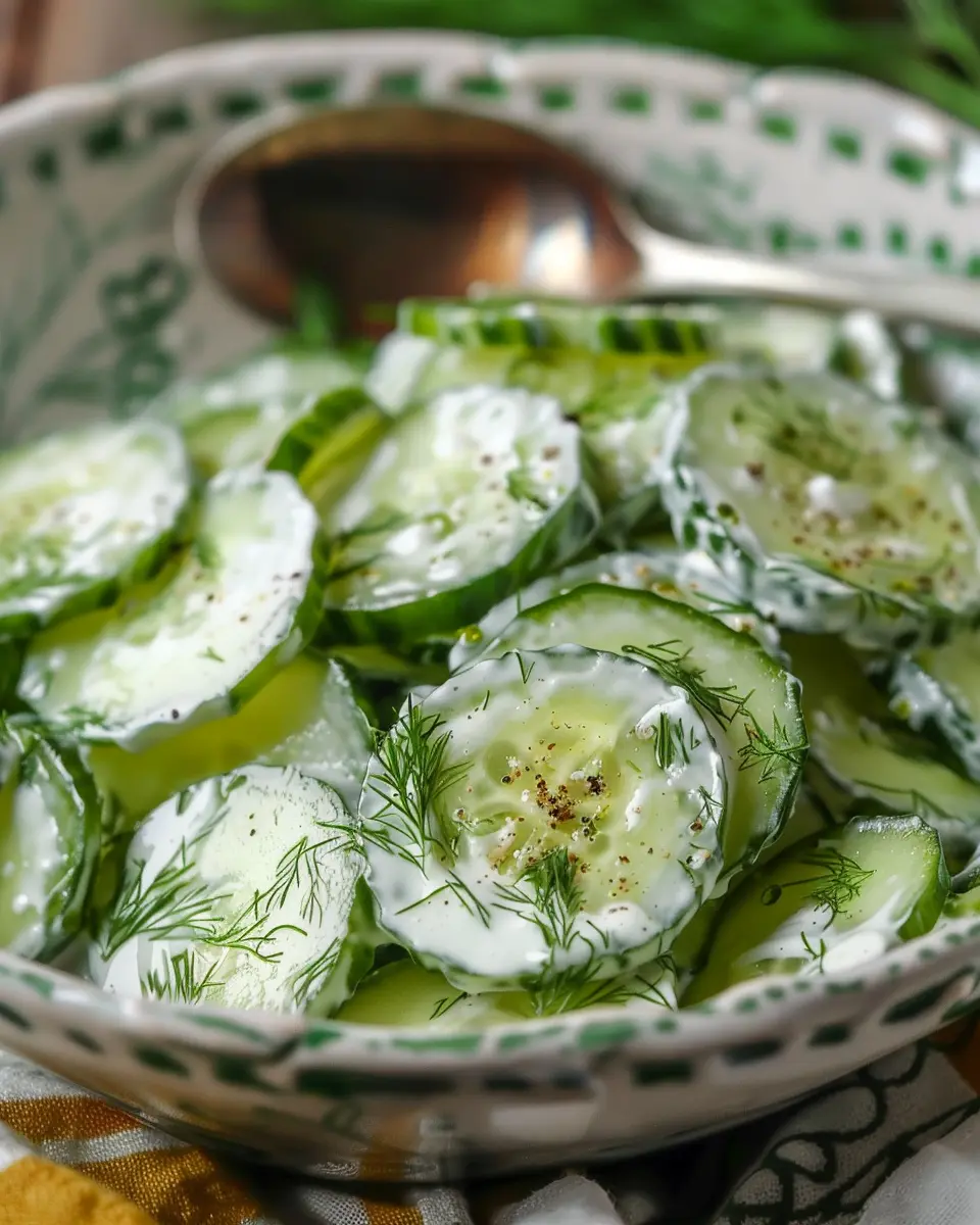 Easy Creamy Cucumber Salad That’s Quick, Refreshing, and Guilt-Free