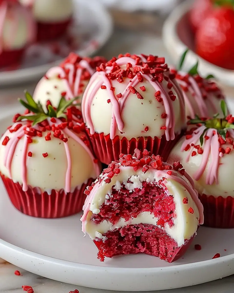 Strawberry Velvet Cheesecake Truffle Bites: The Best Indulgence