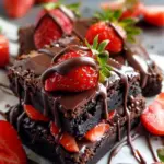 Chocolate Covered Strawberry Brownies