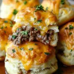 Cheesy Beef Biscuit Bombs
