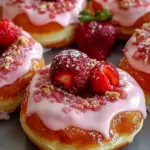 Strawberry Cheesecake Donuts-Easy Recipe