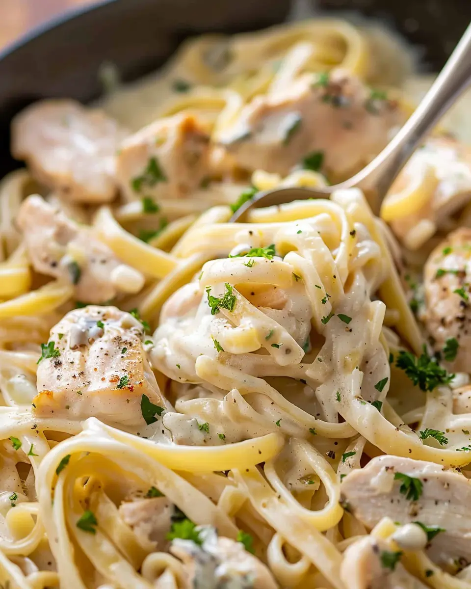 Mom’s Chicken Fettuccine Alfredo: Easy Turkey Bacon Twist (VIDEO)