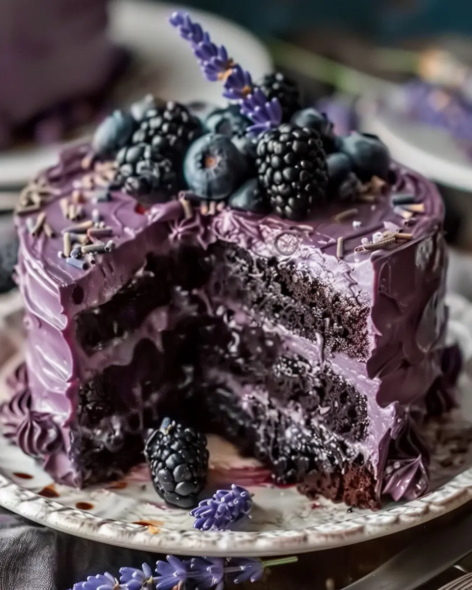 Blueberry Chocolate Lavender Dream Cake: An Indulgent Delight