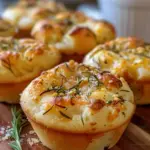 Golden Crust Garlic Rosemary Focaccia Muffins
