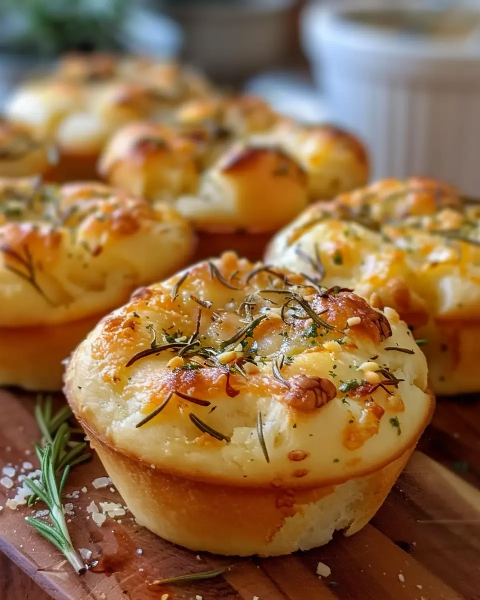 Golden Crust Garlic Rosemary Focaccia Muffins You’ll Love at Home