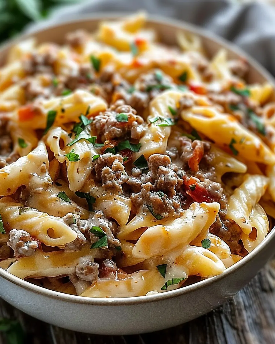 Creamy Rotel Pasta: Easy Ground Beef Recipe for Cozy Dinners