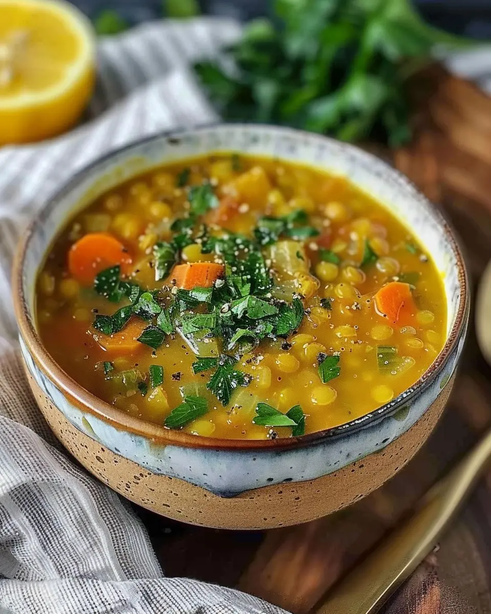Zesty Nourishment in a Bowl: Easy Lemon Lentil Soup Delight