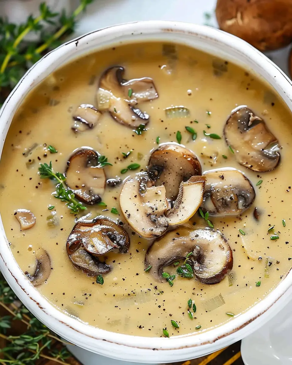 Cream of Mushroom Soup: The Best Comfort Recipe with Turkey Bacon