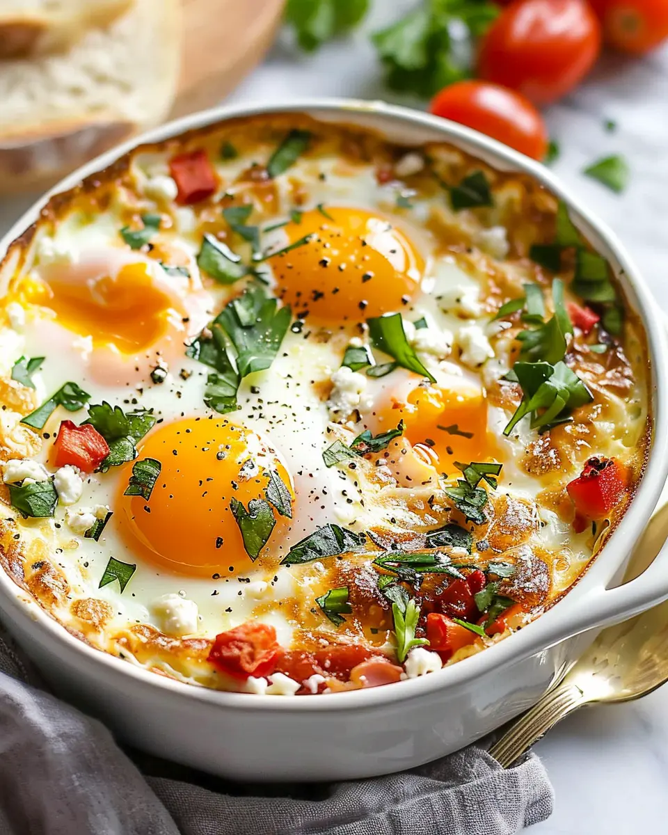 Baked Feta Eggs Recipe