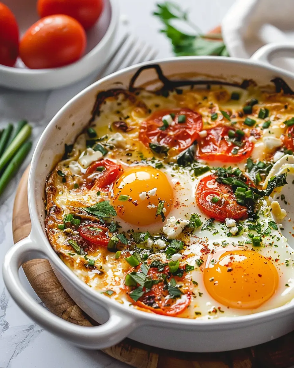 Baked Feta Eggs Recipe
