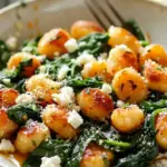 Crispy Gnocchi With Spinach And Feta