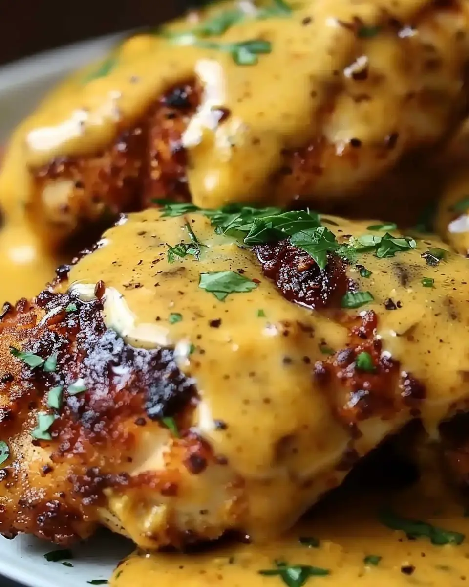 Pretzel Chicken with Mustard-Cheddar Sauce: Easy Family Delight