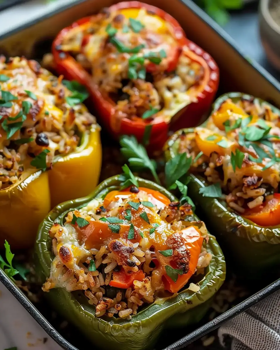 Easy Vegetarian Stuffed Bell Peppers with Rice: A Delicious Twist