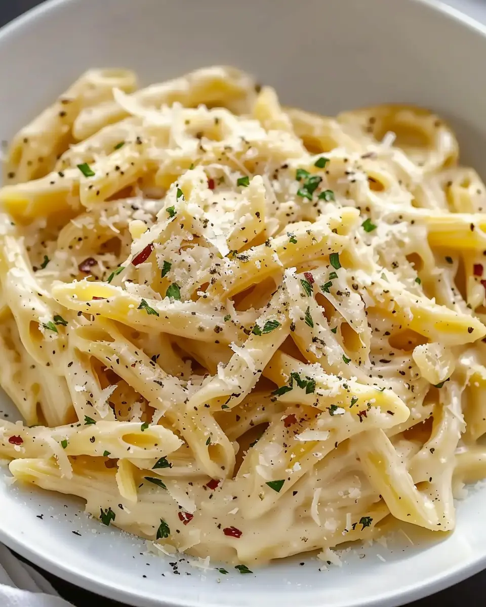 One Pot Creamy Garlic Pasta with Turkey Bacon in Just 20 Minutes