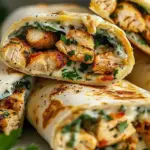 Low Carb Cheesy Garlic Chicken Wraps