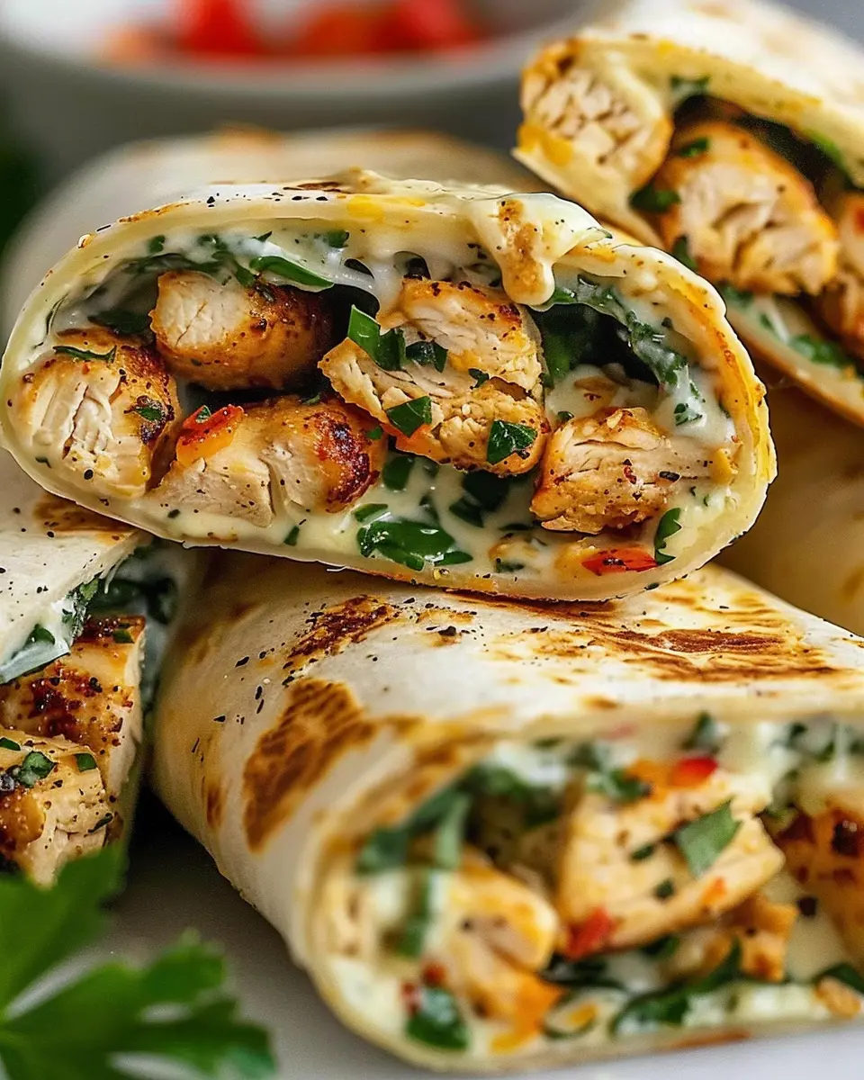 Low Carb Cheesy Garlic Chicken Wraps for Easy Weeknight Meals
