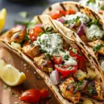 Grilled Mediterranean Chicken Tacos