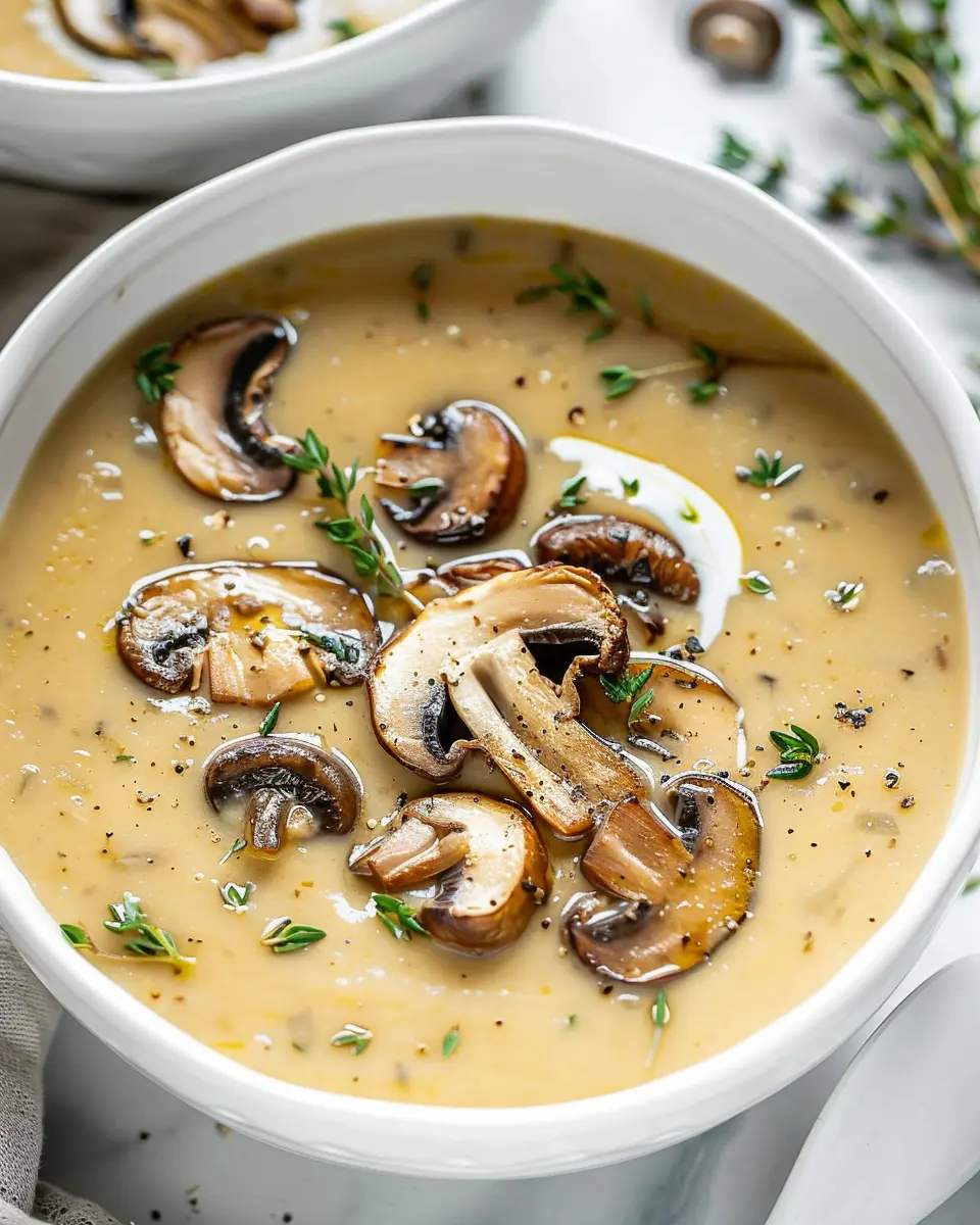 Cream of Mushroom Soup: Easy Comfort Food with Turkey Bacon