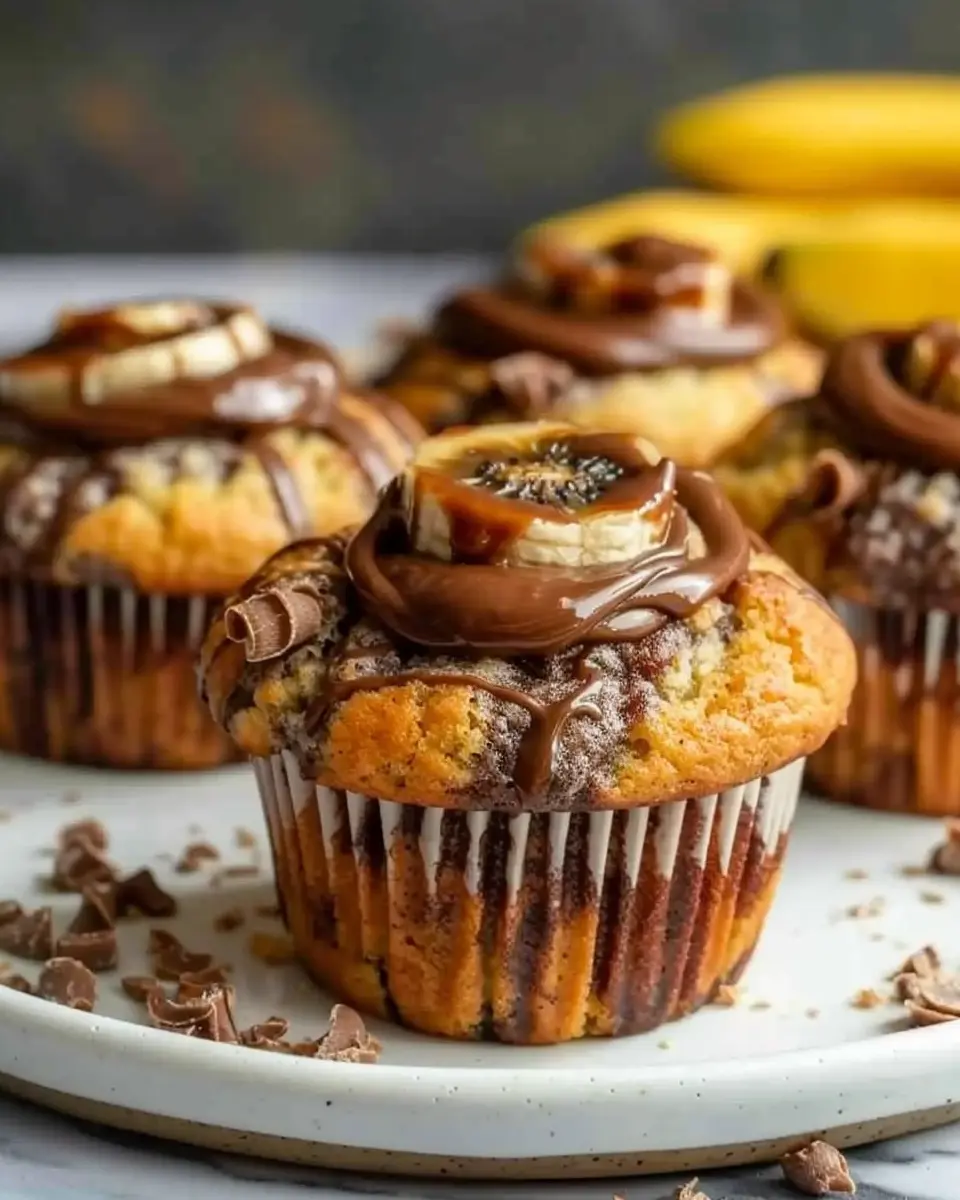 Nutella Banana Swirl Muffins