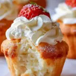 Bourbon Strawberry Angel Food Cupcakes