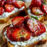 Roasted Strawberry Whipped Ricotta Toast