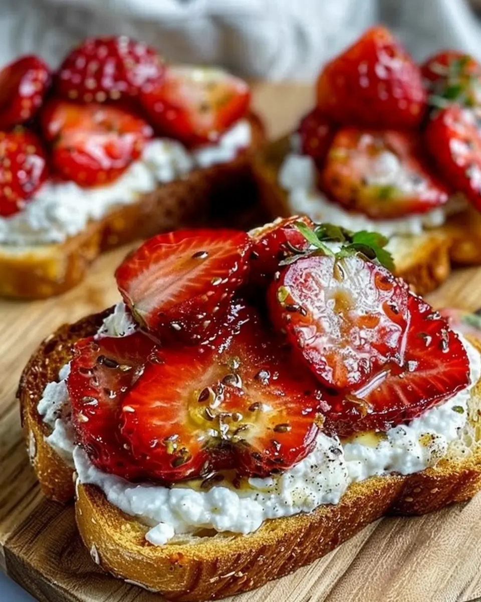 Roasted Strawberry Whipped Ricotta Toast: The Best Easy Breakfast Treat