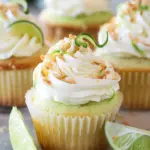 Coconut Cupcakes with Lime Buttercream Frosting