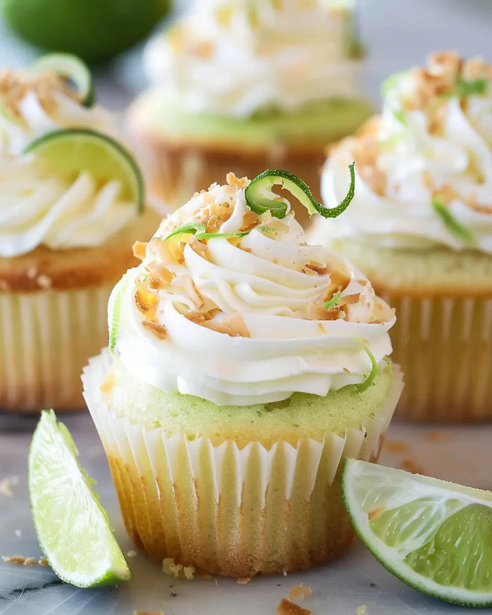 Coconut Cupcakes with Lime Buttercream Frosting: A Tropical Delight