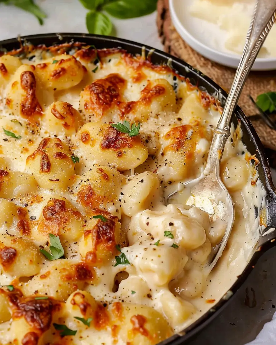 Chicken Alfredo Gnocchi Bake