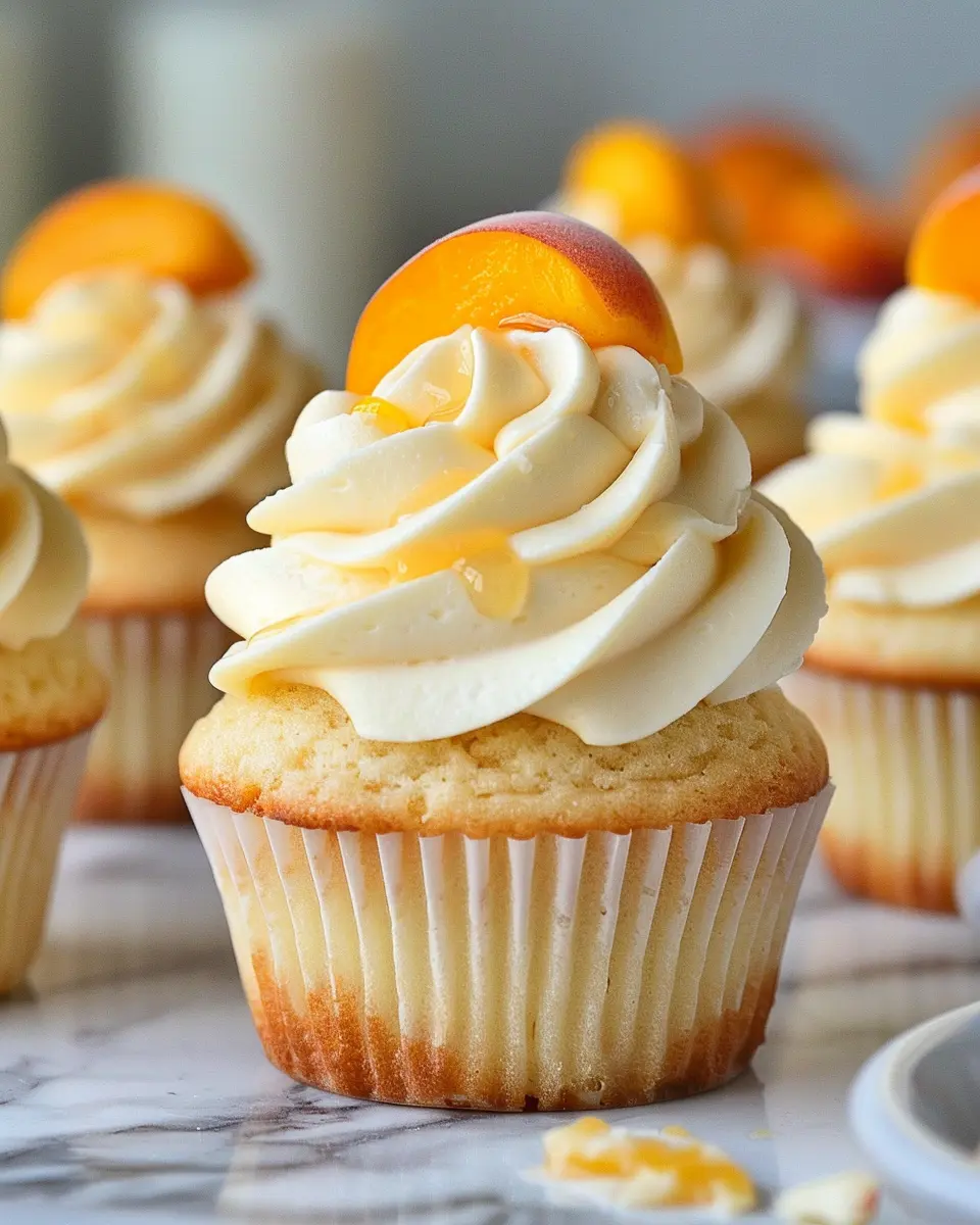 Honey Peach Cream Cheese Cupcakes That Scream Summer Delight